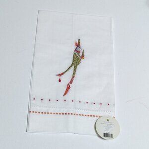 Patience Brewster Krinkles Arthur Green Cat Tea Towel